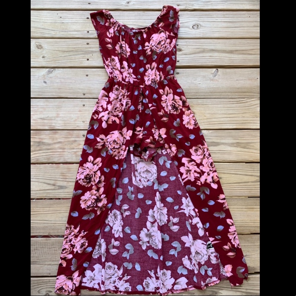 Off the shoulders Floral romper dress